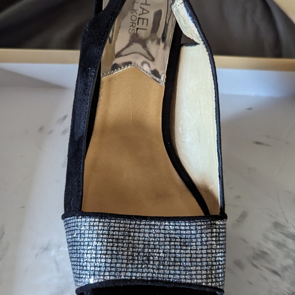 MICHAEL KORS LADIES SLINGBACK RHINESTONE HEELS - Picture 4 of 7